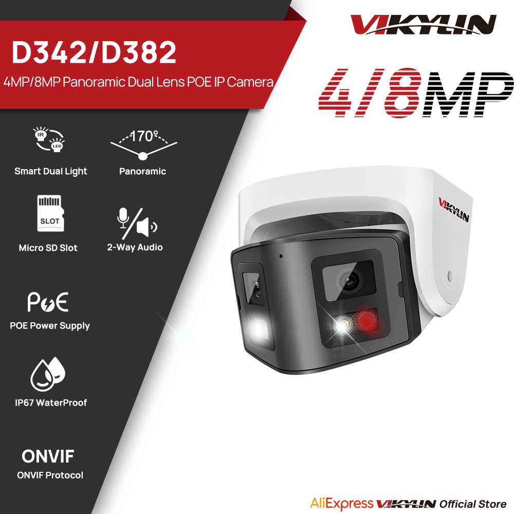 Smart Home Hikvision - Vikylin Panoramic 4/8MP Dual Lens Smart
