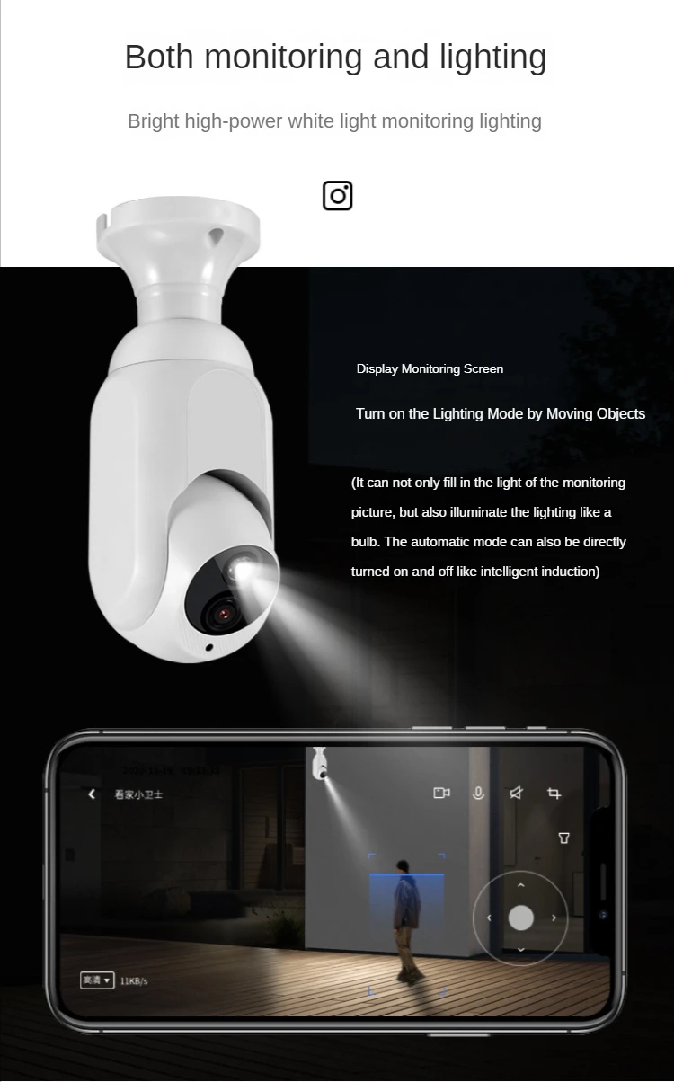 Smart Home Windows App - 2MP 1080P Tuya/Yilot APP E27 Full