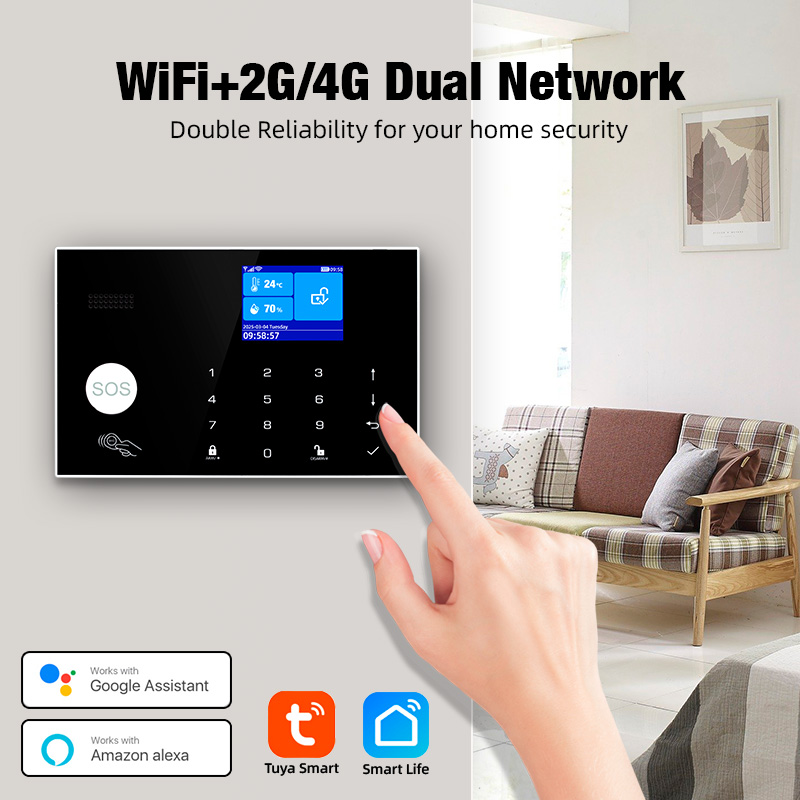 Smart Home Keyboard - KERUI 4G Alarm with Doorbell Ring