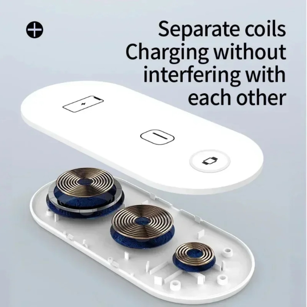 Smart Home Iot - 3-in-1 Wireless Charging Pad Fast Charger