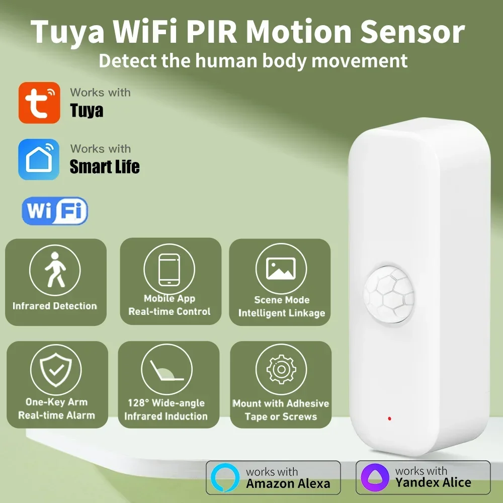 Smart Home Outdoor - Tuya WiFI Motion Sensor PIR Smart