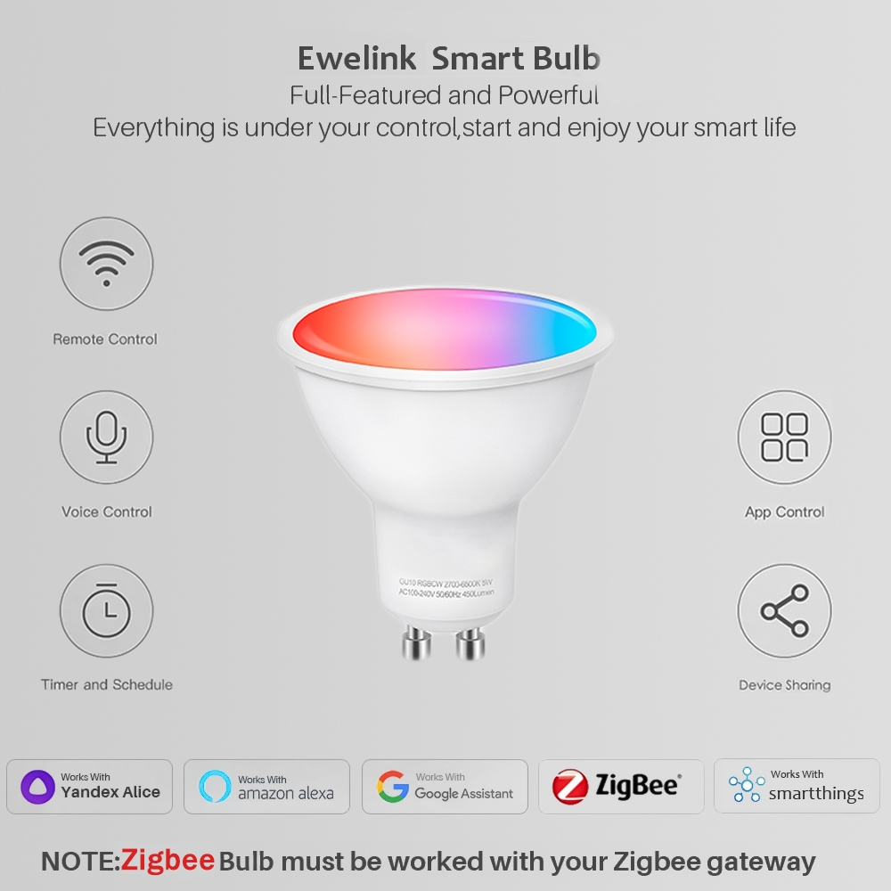 Ewelink GU10 Zigbee LED Bulbs  - Smart Home Samsung 评论和价格