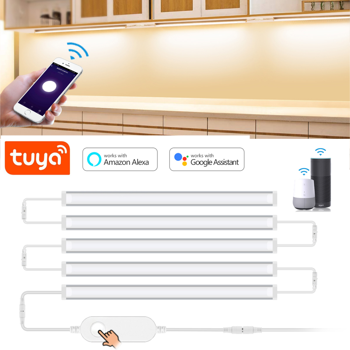 1-5 Pcs Kitchen Tuya Smart LED - Smart Home Theater 评论和价格