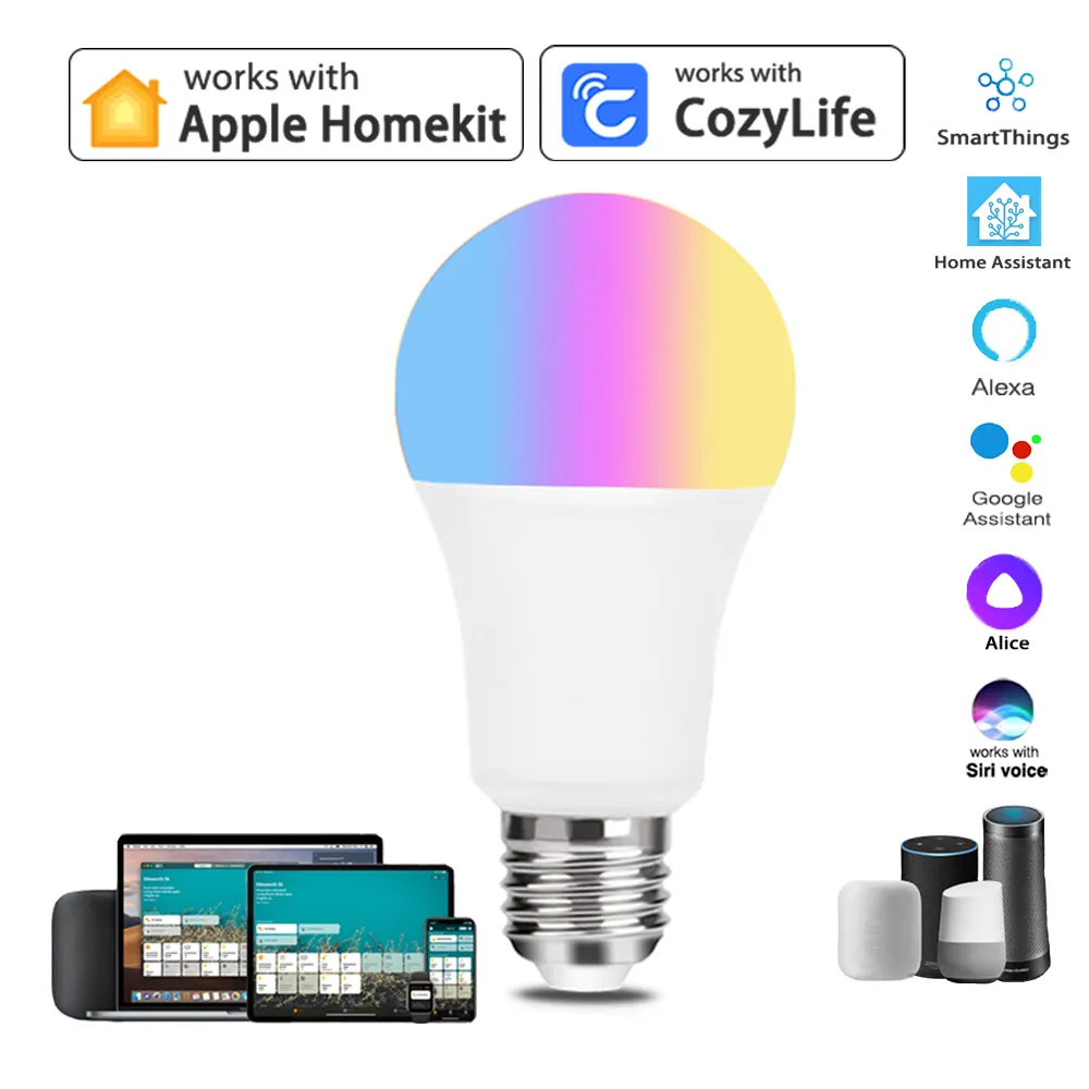 9W WiFi Homekit Light Lamp E27 - Smart Home Group 评论和价格