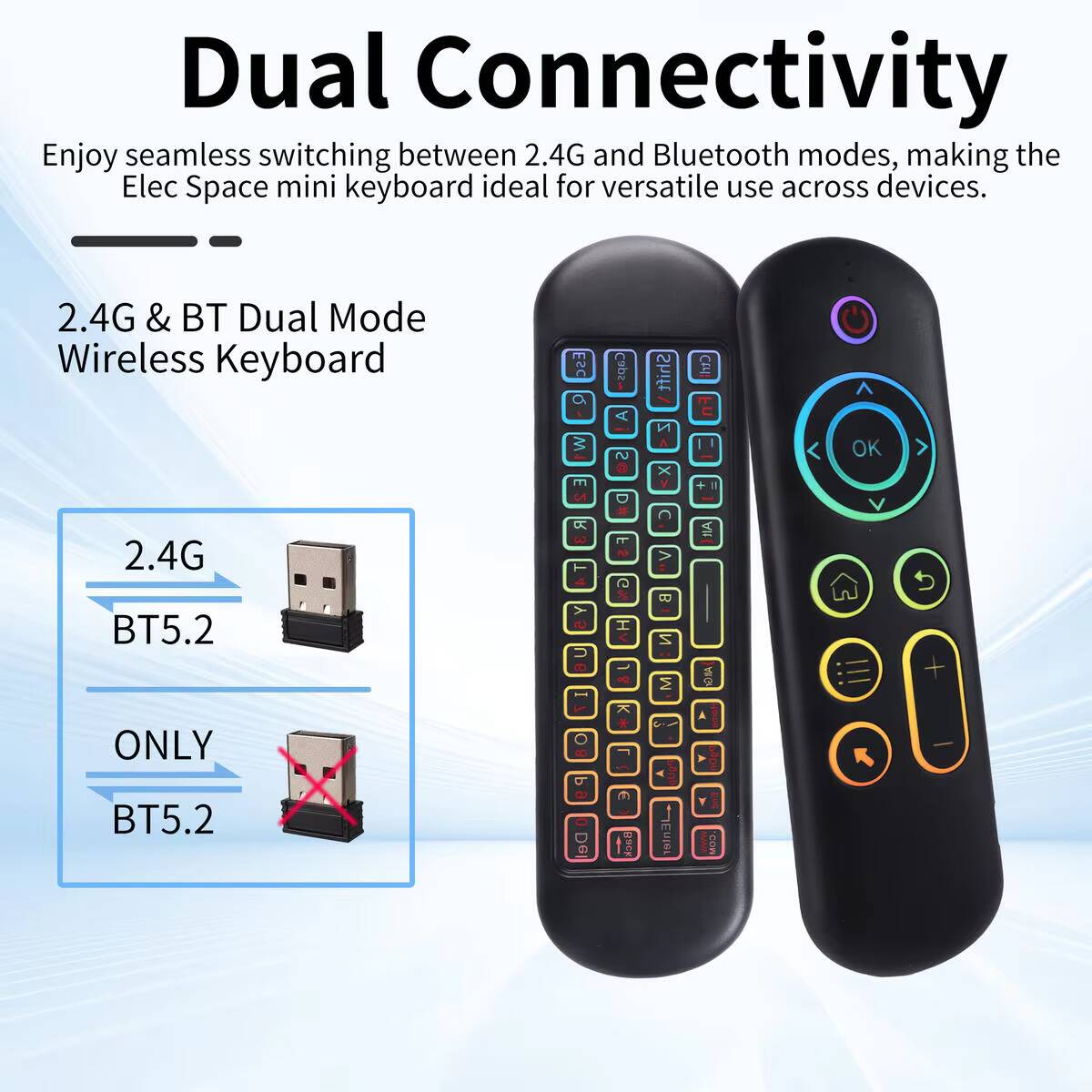 Bluetooth 2.4G Dual Mode Mini  - Smart Home Keyboard 评论和价格
