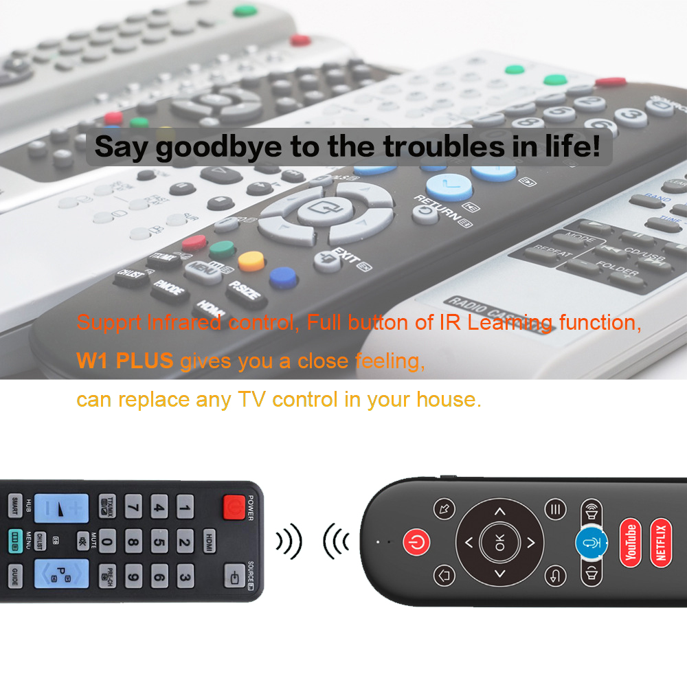 W1 PLUS Air Mouse Remote Contr - Smart Home Keyboard 评论和价格