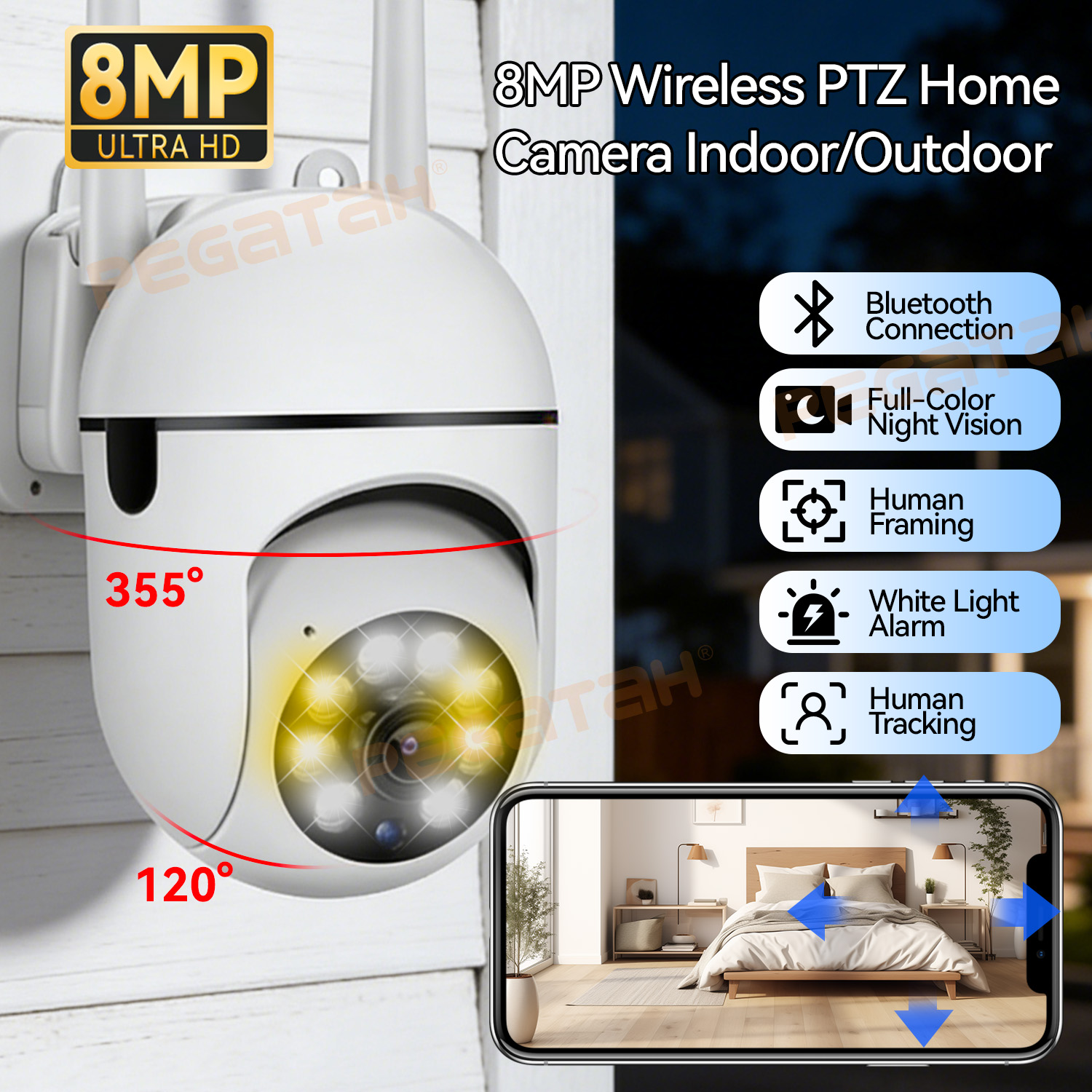 8MP 2.4G Wifi IP CCTV Camera C - Smart Home Windows App 评论和价格