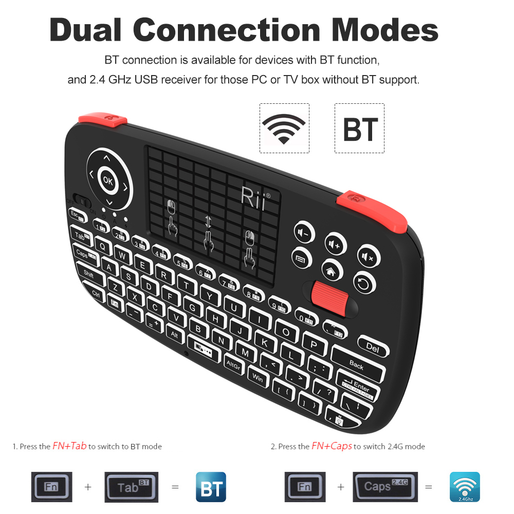 Rii I4 Mini BT Wireless Keyboa - Smart Home Keyboard 评论和价格