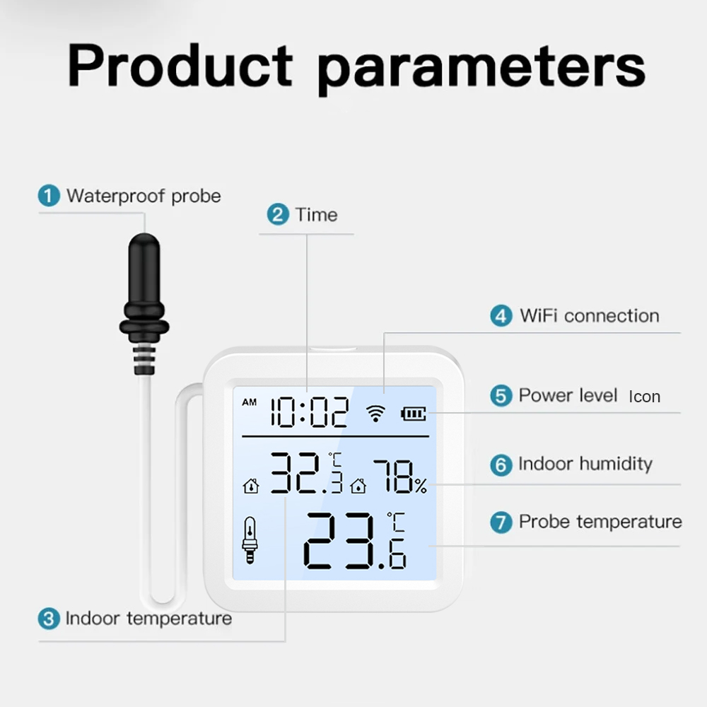 WiFi Humidity Temperature Sens - Smart Home Outdoor 评论和价格