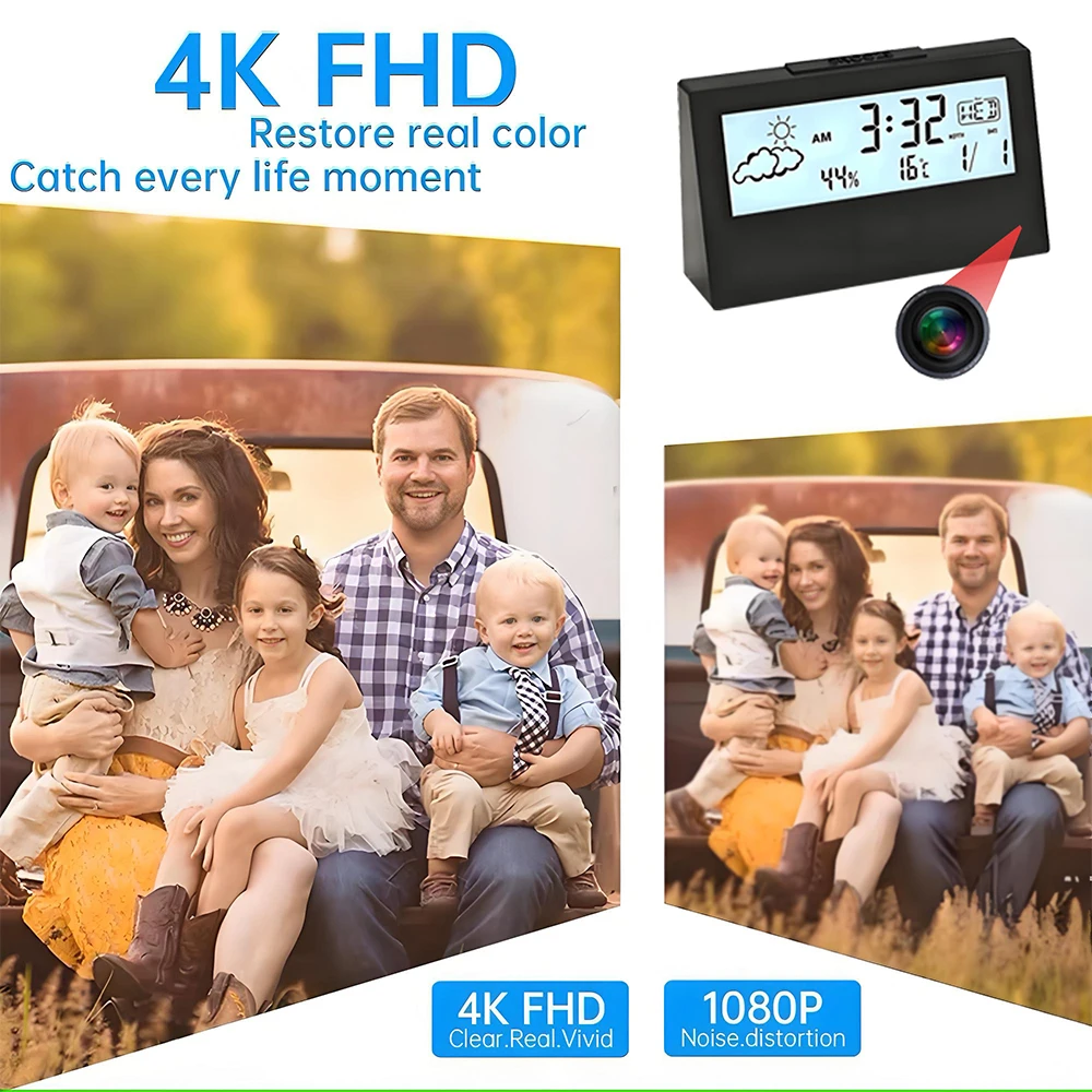4K WiFi Clock Camera with Moti - Smart Home Remote 评论和价格