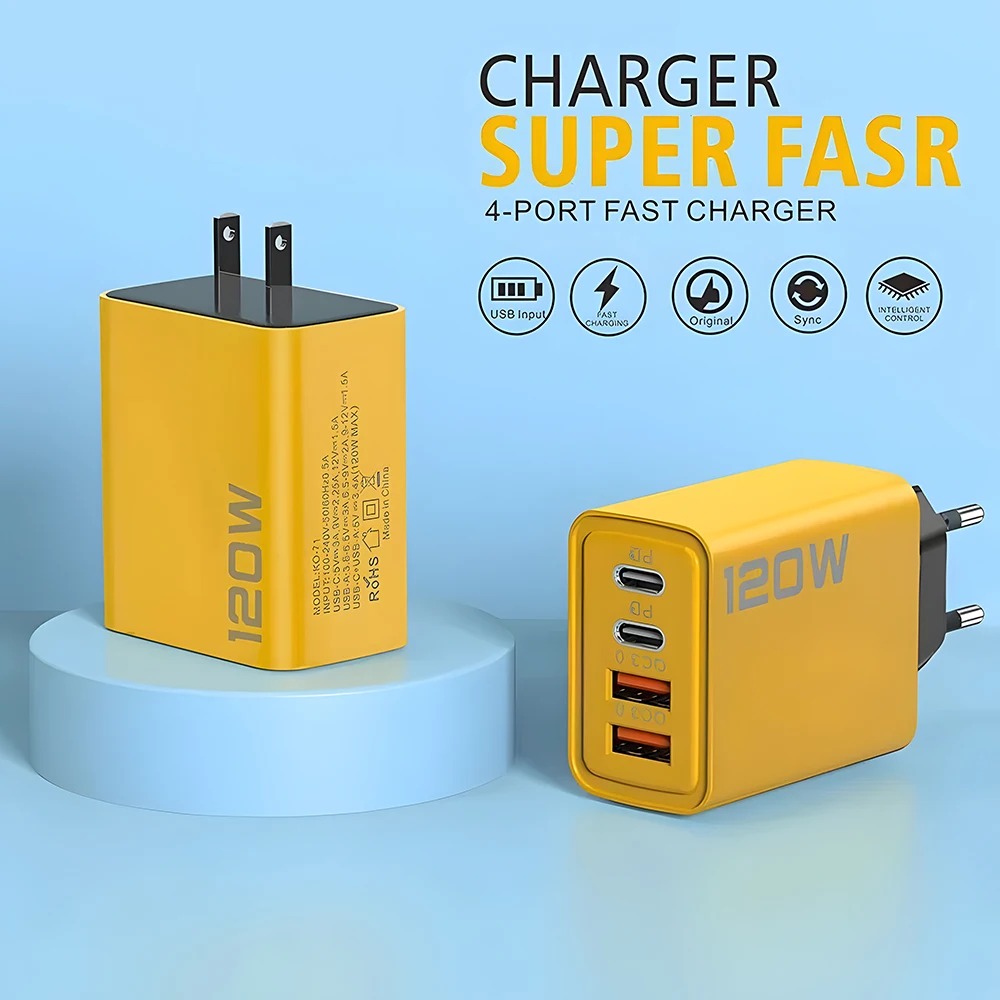 120W 4-Port Fast Charger PD QC - Smart Home Xiaomi 评论和价格
